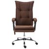 vidaXL Mas&aacute;žn&iacute; kancel&aacute;řsk&aacute; židle hněd&aacute; textil