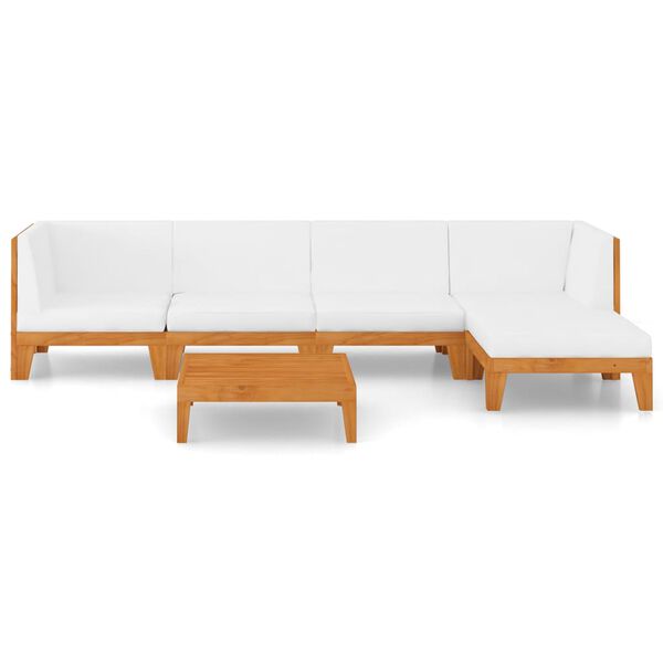 vidaXL 6d&iacute;ln&aacute; zahradn&iacute; sedac&iacute; souprava s podu&scaron;kami masivn&iacute; ak&aacute;cie