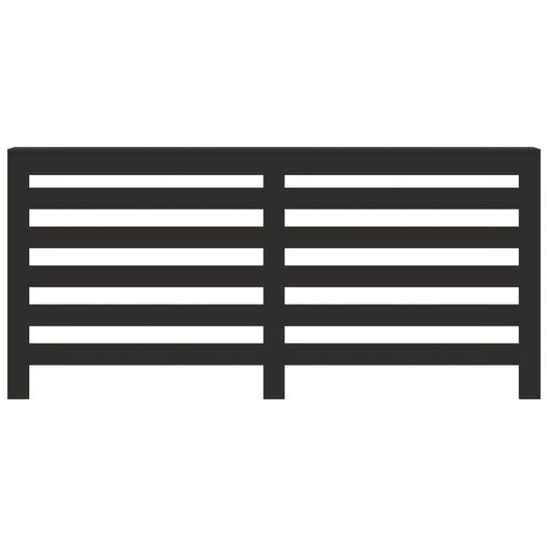 vidaXL Kryt na radi&aacute;tor čern&yacute; 175 x 20 x 82 cm kompozitn&iacute; dřevo