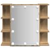 vidaXL Zrcadlov&aacute; skř&iacute;ňka s LED dub artisan 70 x 16,5 x 60 cm