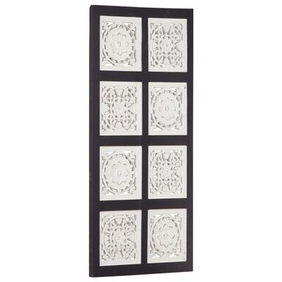 vidaXL Ručně vyřezávaný nástěnný panel MDF 40x80x1,5 cm černý a bílý