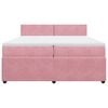 vidaXL Box spring postel s matrac&iacute; růžov&aacute; 200x200 cm samet