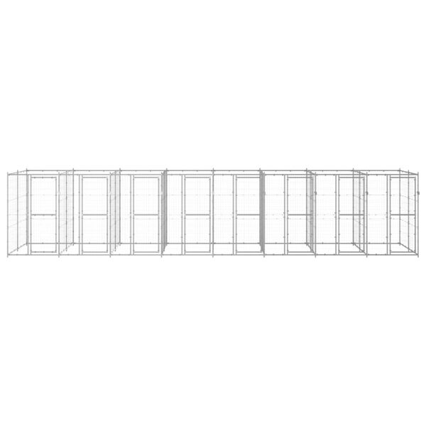 vidaXL Venkovn&iacute; ps&iacute; kotec pozinkovan&aacute; ocel 19,36 m&sup2;