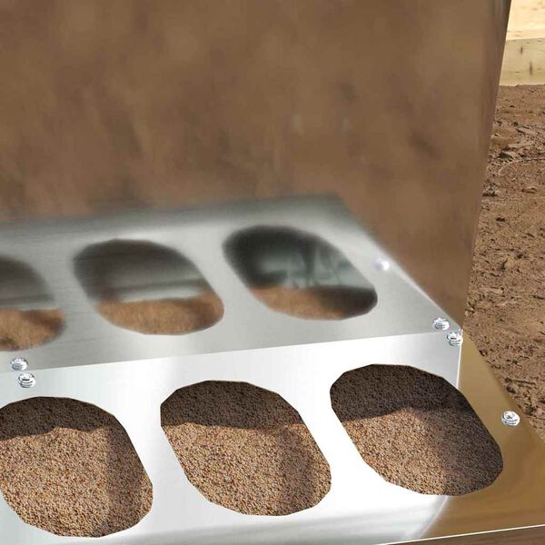 vidaXL Krm&iacute;tko pro slepice Stř&iacute;brn&aacute; 30 x 30 x 39 cm Pozinkovan&aacute; ocel