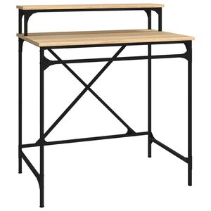 vidaXL Psac&iacute; stůl dub sonoma 80 x 50 x 90 cm kompozitn&iacute; dřevo a železo