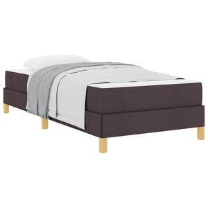vidaXL Postel s boxspringem s matrac&iacute; Tmavě hněd&aacute; 80 x 200 cm textil