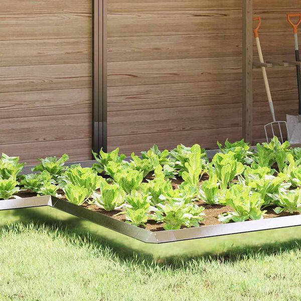 vidaXL Plaňka na &scaron;neky 4 pcs Stř&iacute;brn&aacute; 13,5 x 13,5 x 25 cm