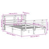 vidaXL R&aacute;m postele s čelem voskově hněd&yacute; 140 x 200 cm masivn&iacute; borovice
