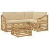 vidaXL Venkovn&iacute; pohovkov&aacute; souprava 5 pcs B&iacute;l&aacute; a b&eacute;žov&aacute; 59 x 59 x 37 cm