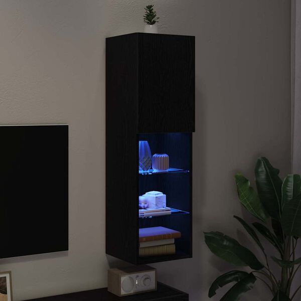 vidaXL Televizní skříň Černá 30,5 x 30 x 102 cm kompozitní dřevo