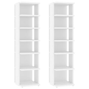 vidaXL Botn&iacute;ky 2 ks b&iacute;l&eacute; 27,5x27x102 cm kompozitn&iacute; dřevo