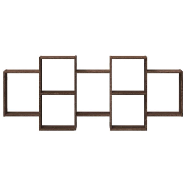 vidaXL N&aacute;stěnn&aacute; police hněd&yacute; dub 159 x 18 x 65 cm kompozitn&iacute; dřevo