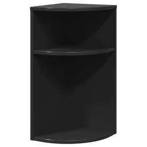 vidaXL Odkl&aacute;dac&iacute; stolek 29,5 x 29,5 x 60 cm Kompozitn&iacute; dřevo Čern&aacute;