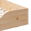 vidaXL R&aacute;m postele Hněd&aacute; 90 x 210 cm Masivn&iacute; borov&eacute; dřevo