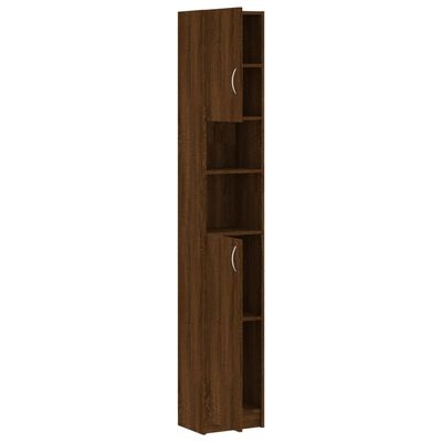 vidaXL Koupelnová skříňka hnědý dub 32x25,5x190 cm kompozitní dřevo