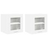 vidaXL Z&aacute;věsn&aacute; skř&iacute;ňka 2 pcs B&iacute;l&aacute; 40 x 31 x 40 cm kompozitn&iacute; dřevo
