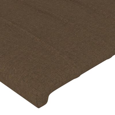 vidaXL Čelo postele typu ušák tmavě hnědé 83 x 16 x 78/88 cm textil