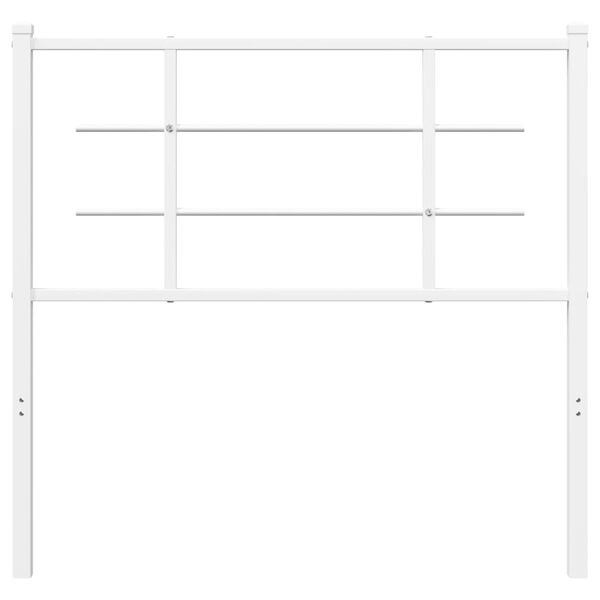 vidaXL Kovov&eacute; n&aacute;hradn&iacute; čelo postele b&iacute;l&eacute; 100 cm