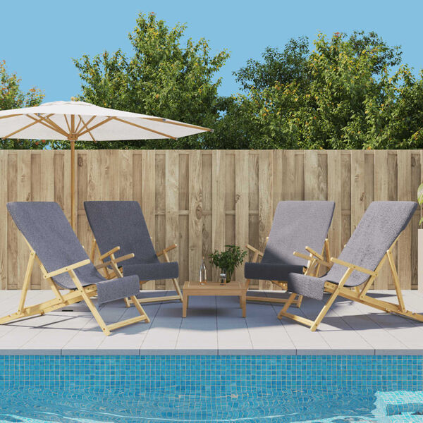 vidaXL Pl&aacute;žov&eacute; osu&scaron;ky 4 ks antracitov&eacute; 60 x 135 cm textil 400 GSM