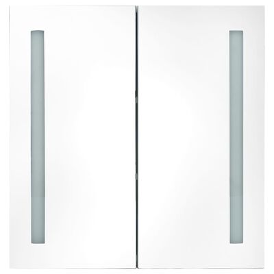 vidaXL LED koupelnová skříňka se zrcadlem betonově šedá 62x14x60 cm