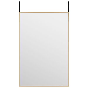 vidaXL Zrcadlo na dveře zlat&eacute; 40 x 60 cm sklo a hlin&iacute;k