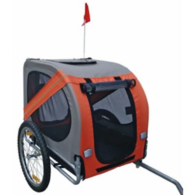 vidaXL Vozík za kolo pro psa oranžový