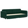 vidaXL V&aacute;lenda s přist&yacute;lkou a z&aacute;suvkami tmavě zelen&aacute; 80 x 200 cm samet