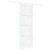 vidaXL Posuvn&eacute; dveře B&iacute;l&aacute; 83 x 232 cm Masivn&iacute; borovicov&eacute; dřevo