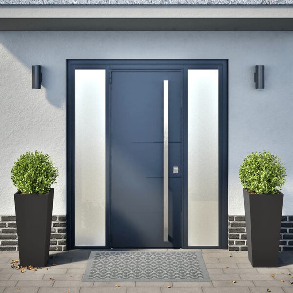 vidaXL Zahradn&iacute; truhl&iacute;ky 2 ks čern&eacute; 35 x 35 x 75 cm ocel