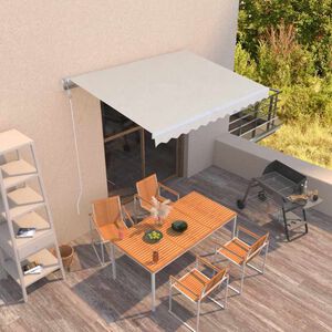 vidaXL Ručně zatahovac&iacute; mark&yacute;za 350 x 250 cm kr&eacute;mov&aacute;