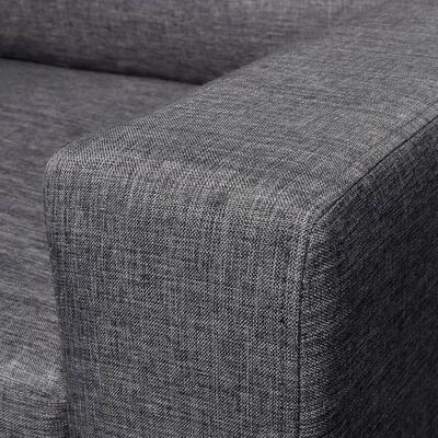 vidaXL Pohovka dvojmístná textilní tmavě šedá