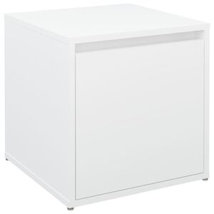 vidaXL &Uacute;ložn&yacute; box se z&aacute;suvkou b&iacute;l&yacute; 40,5 x 40 x 40 cm kompozitn&iacute; dřevo