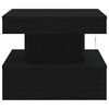 Konferenční stolek vidaXL s LED světly Dub černý 50x50x40 cm