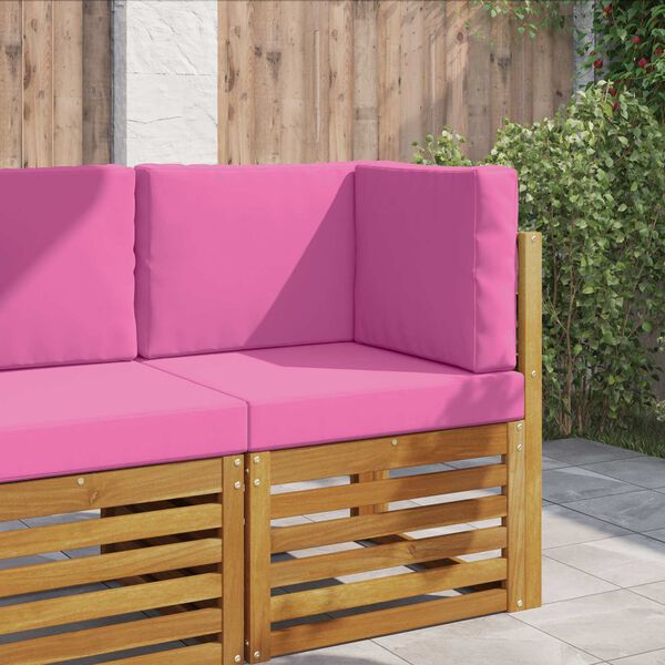 vidaXL Venkovn&iacute; pol&scaron;t&aacute;ř na pohovku 3 pcs Růžov&aacute; Polyester