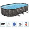 Bestway Baz&eacute;n Power Steel s př&iacute;slu&scaron;enstv&iacute;m ov&aacute;ln&yacute; 488 x 305 x 107 cm
