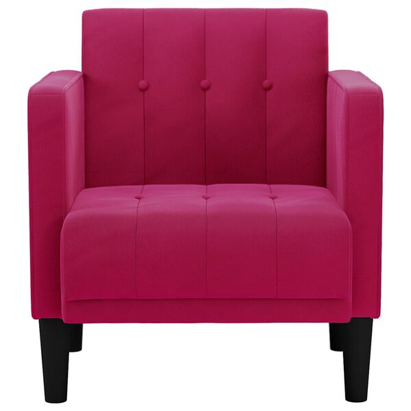 vidaXL Rozkl&aacute;dac&iacute; křeslo s područkami, v&iacute;nov&eacute;, 53 cm, samet