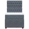 vidaXL Box spring postel s matrací tmavě šedá 90x200 cm samet