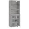 vidaXL Skř&iacute;ň highboard &scaron;ed&aacute; sonoma 69,5 x 34 x 180 cm kompozitn&iacute; dřevo