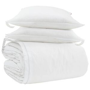 vidaXL Sada přikr&yacute;vek s pol&scaron;t&aacute;řem 3 pcs B&iacute;l&aacute; Peř&iacute;