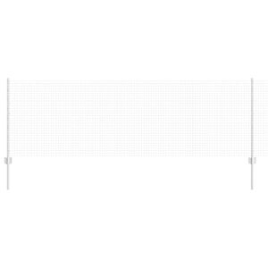 vidaXL Plot s sloupkem Stř&iacute;brn&aacute; 0,8 x 25 m Ocel