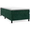 vidaXL R&aacute;m postele s boxspringem tmavě zelen&aacute; 90 x 190 cm samet