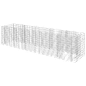 vidaXL Gabionov&yacute; vyv&yacute;&scaron;en&yacute; z&aacute;hon pozinkovan&aacute; ocel 450 x 90 x 100 cm