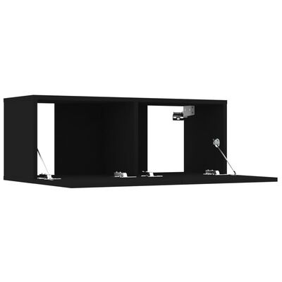 vidaXL 7dílný set TV skříněk černý kompozitní dřevo