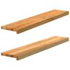 vidaXL Okenn&iacute; parapety 2ks světle hněd&eacute; 100x20x2cm masivn&iacute; dub
