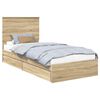 vidaXL Postel s &uacute;ložn&yacute;m prostorem se z&aacute;suvkou Sonoma dub 75 x 190 cm