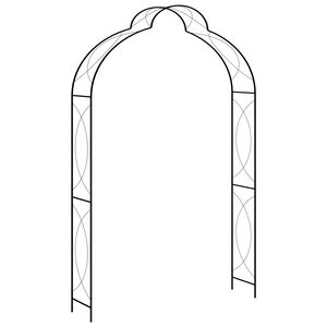vidaXL Zahradn&iacute; oblouk čern&yacute; 150 x 34 x 240 cm železn&yacute;