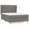 vidaXL Box spring postel s matrac&iacute; tmavě &scaron;ed&aacute; 140x200 cm textil