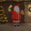 vidaXL Dekorativn&iacute; v&aacute;nočn&iacute; Santa Claus s LED luxusn&iacute; tkanina 180 cm