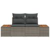 vidaXL Zahradní sofa Šedá 184 x 62 x 85cm polyratan