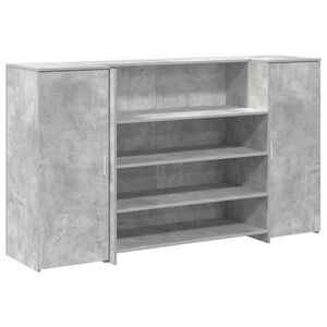 vidaXL Recepčn&iacute; stůl betonově &scaron;ed&yacute; 180x50x103,5 cm kompozitn&iacute; dřevo
